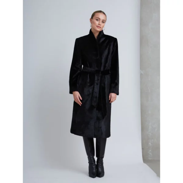 Bruuns Bazaar Crown naisten musta pitkä takki
