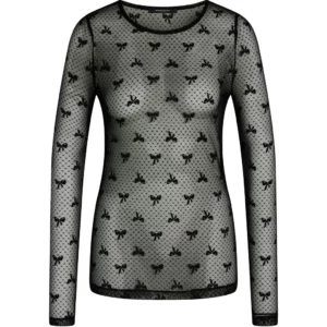Bruuns Bazaar Flannel musta läpinäkyvä paita