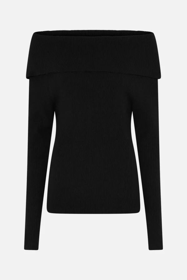 Bruuns Bazaar Anemone Tonna Knit -neulepusero musta